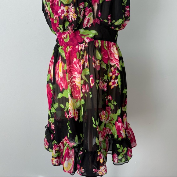 ✨ Betsey Johnson Intimates Sheer Floral Babydoll Lingerie 1X ✨ - Picture 5 of 12